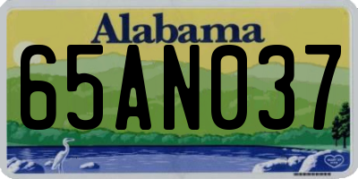AL license plate 65AN037