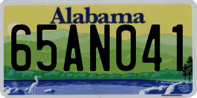 AL license plate 65AN041
