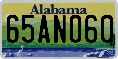 AL license plate 65AN060