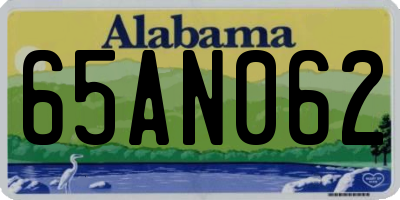 AL license plate 65AN062