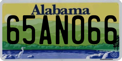 AL license plate 65AN066