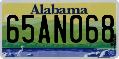 AL license plate 65AN068