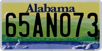 AL license plate 65AN073