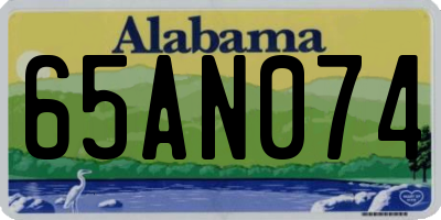 AL license plate 65AN074