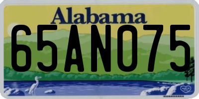 AL license plate 65AN075