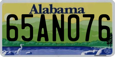 AL license plate 65AN076