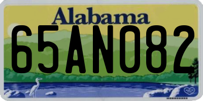 AL license plate 65AN082