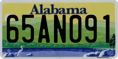 AL license plate 65AN091
