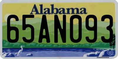 AL license plate 65AN093