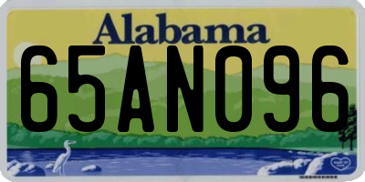 AL license plate 65AN096