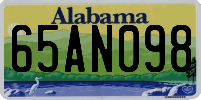 AL license plate 65AN098