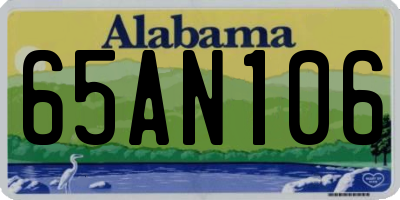 AL license plate 65AN106