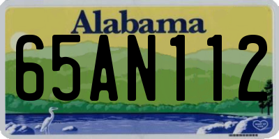 AL license plate 65AN112