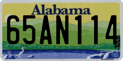 AL license plate 65AN114