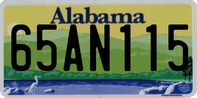 AL license plate 65AN115