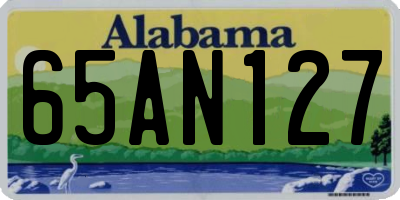 AL license plate 65AN127