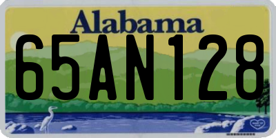 AL license plate 65AN128