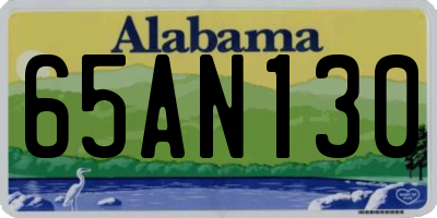AL license plate 65AN130