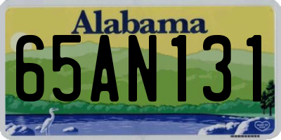 AL license plate 65AN131