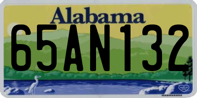 AL license plate 65AN132
