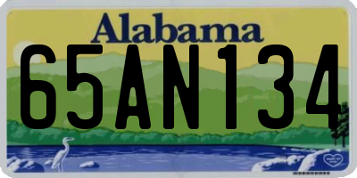 AL license plate 65AN134