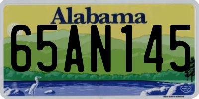 AL license plate 65AN145