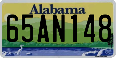 AL license plate 65AN148