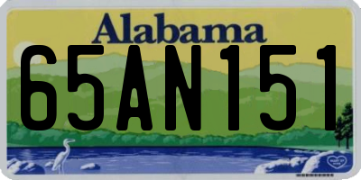 AL license plate 65AN151