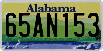 AL license plate 65AN153
