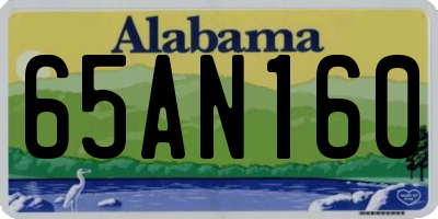 AL license plate 65AN160