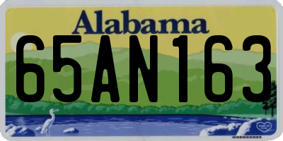 AL license plate 65AN163
