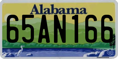 AL license plate 65AN166