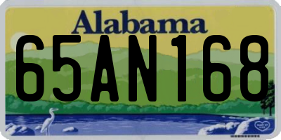 AL license plate 65AN168
