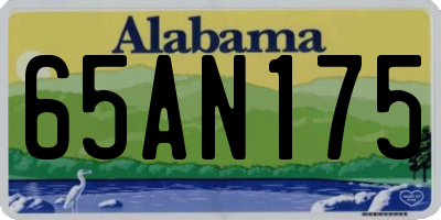 AL license plate 65AN175