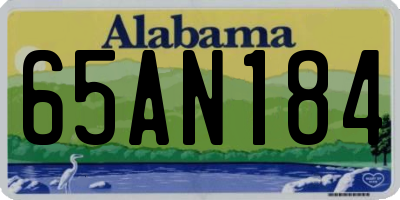 AL license plate 65AN184
