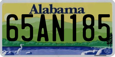 AL license plate 65AN185