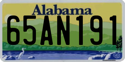 AL license plate 65AN191