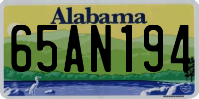 AL license plate 65AN194