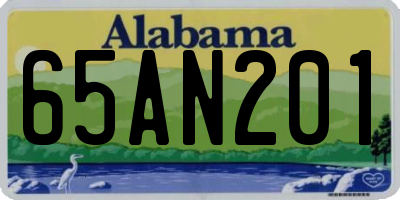 AL license plate 65AN201
