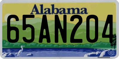 AL license plate 65AN204