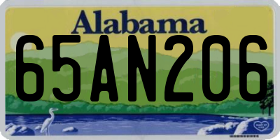 AL license plate 65AN206
