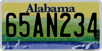 AL license plate 65AN234