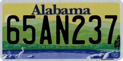 AL license plate 65AN237