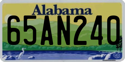 AL license plate 65AN240
