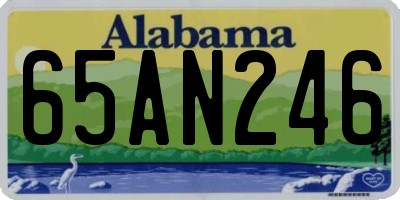 AL license plate 65AN246