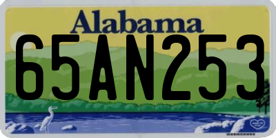 AL license plate 65AN253