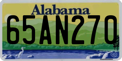 AL license plate 65AN270