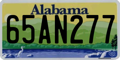AL license plate 65AN277