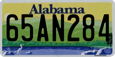 AL license plate 65AN284