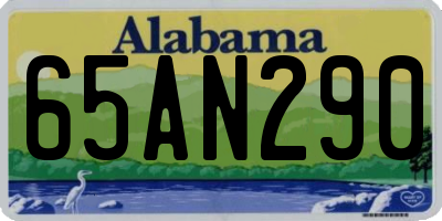AL license plate 65AN290